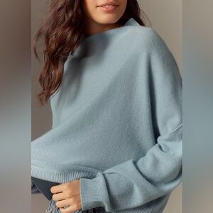 Pilcro Cashmere Sweater // Soft Blue - Size Large